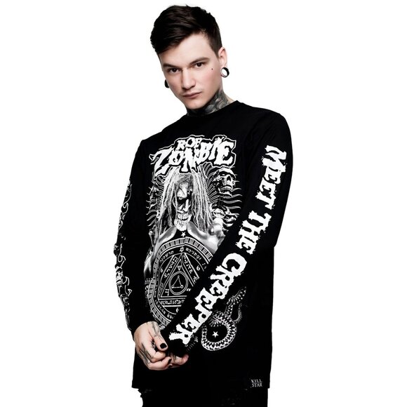 Killstar x Rob Zombie ✦ Magic Long Sleeve Top ✦ Hellbilly Deluxe Collab Graphic - Picture 2 of 6